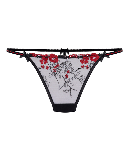 Peonie Highleg Thong, Black