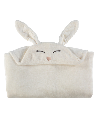 Winter Bunny Snuggle Blanket, White