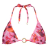 Floral Triangle Bikini Top, Pink