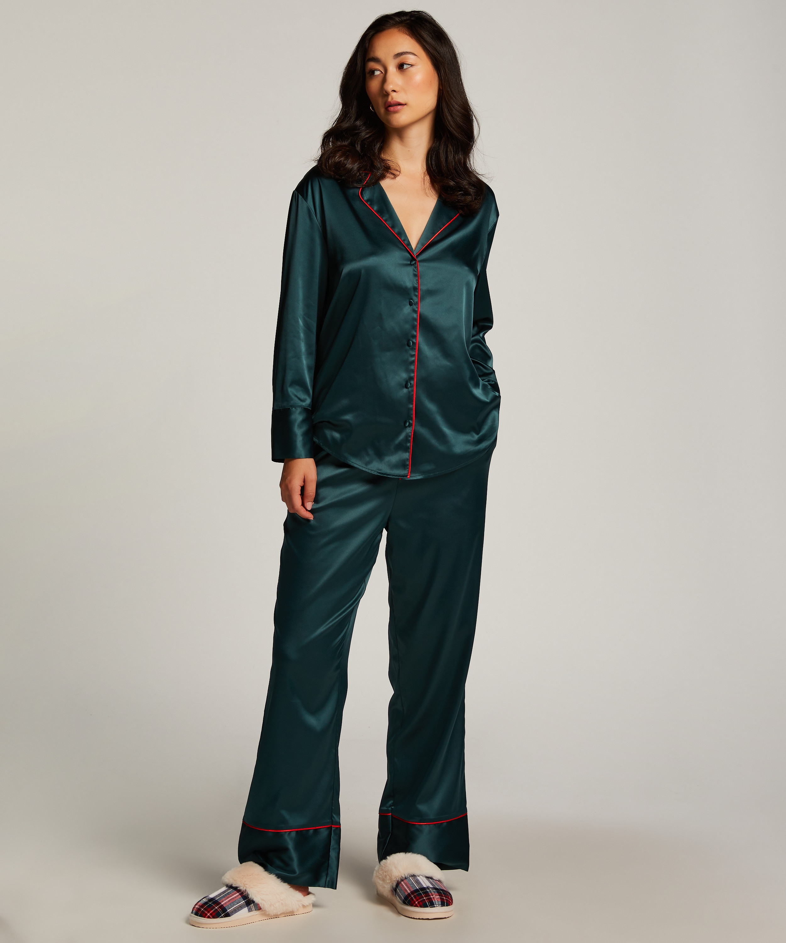 Satin Trousers, Pink, main