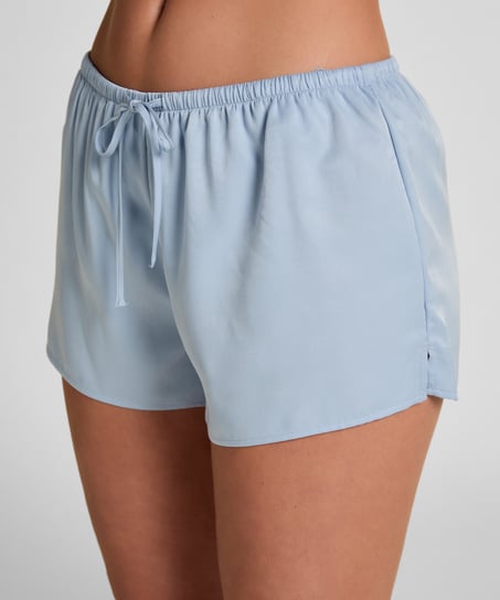 Ayla Satin Shorts, Blue