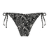 Paisley Brazilian tanga bikini bottoms, Black