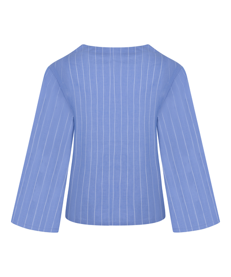 Striped Pyjama Jacket, Blue