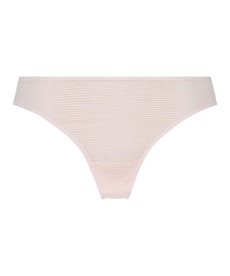 Invisible thong Stripe mesh , Pink