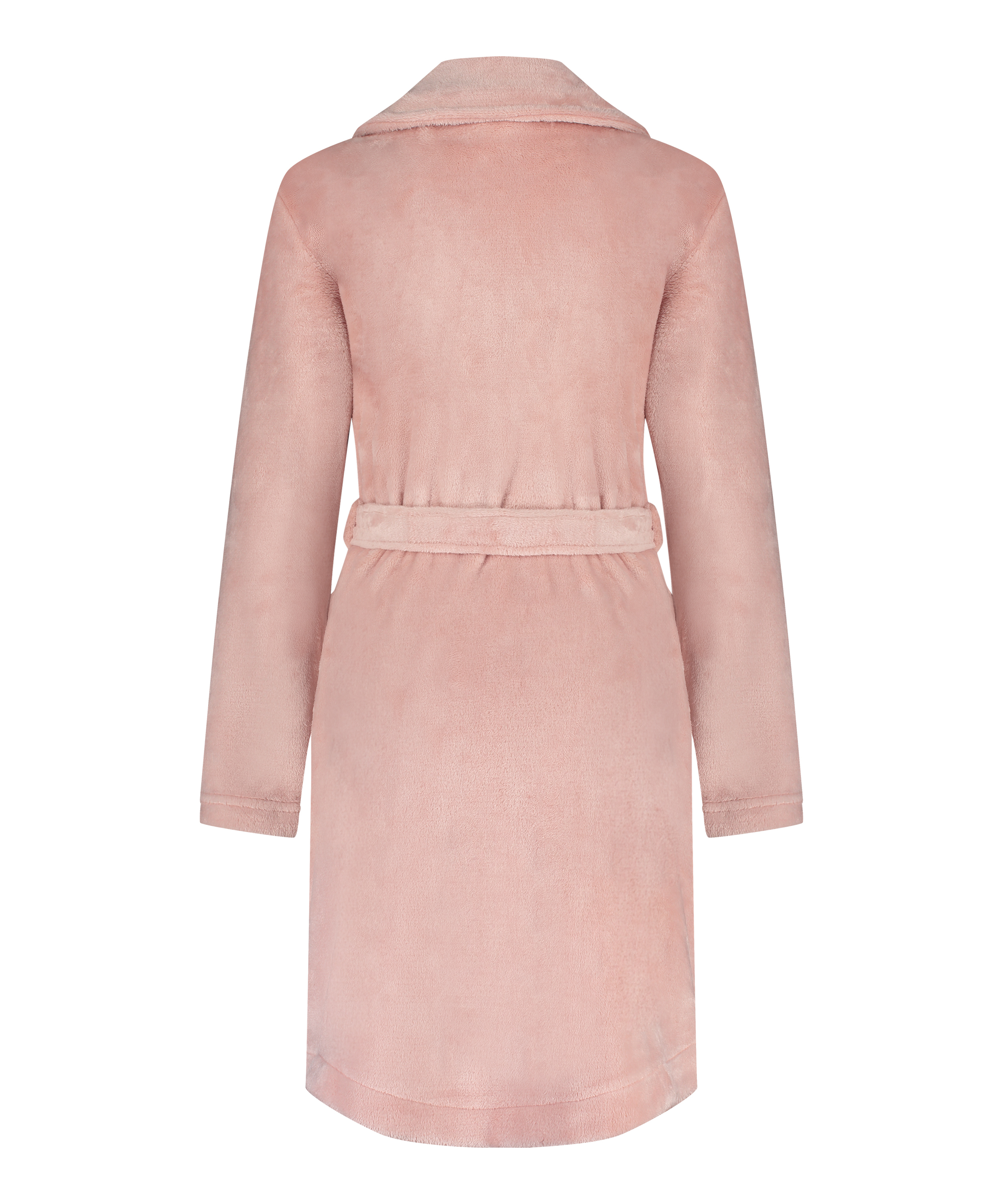 Fleece Zip Bathrobe, Pink, main