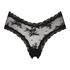 V-shaped Brazilian knickers mesh, Black