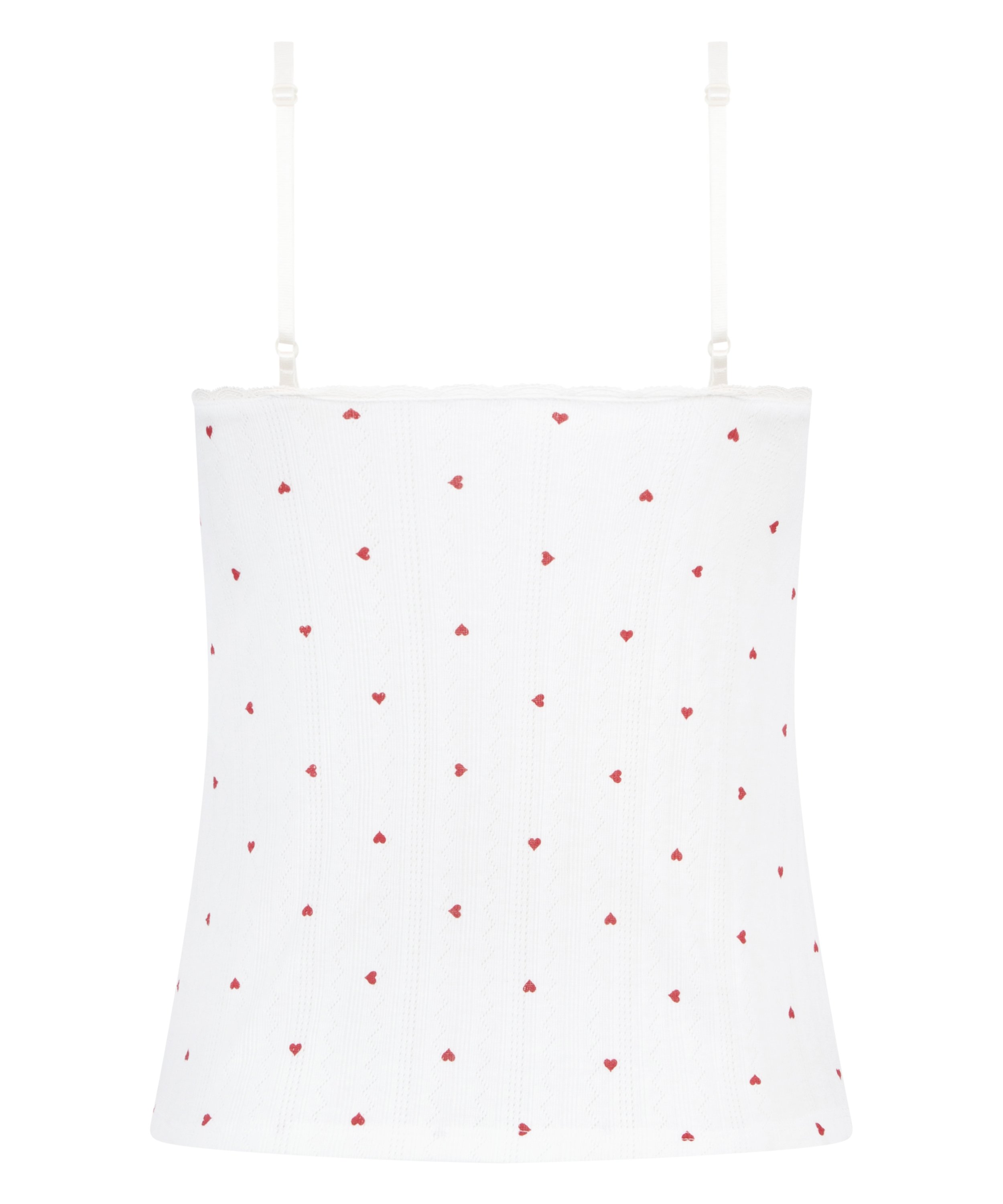 Cami lace top, White, main