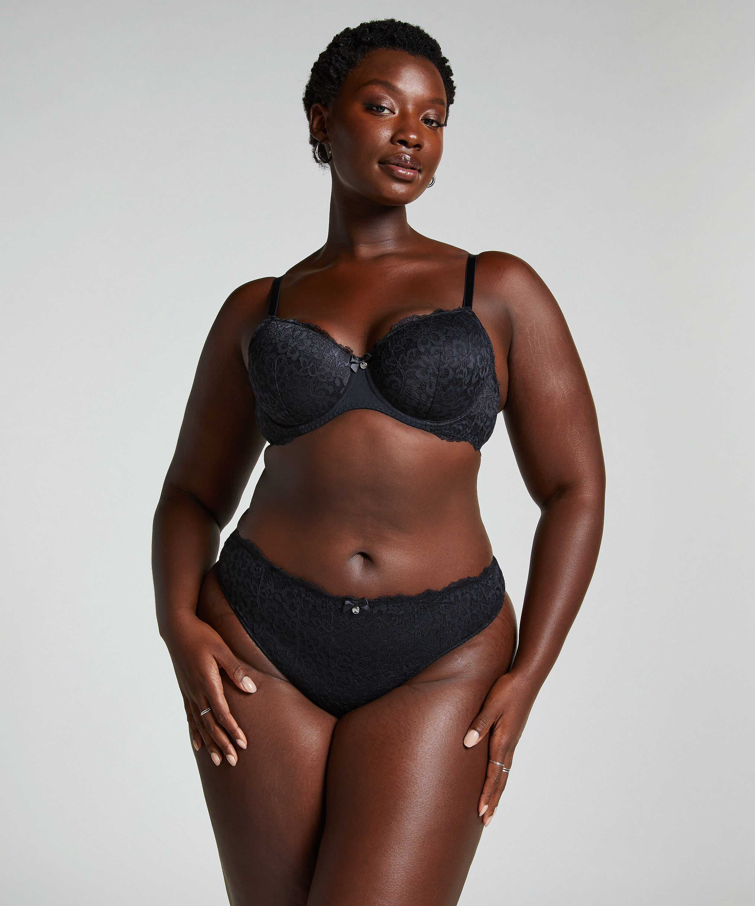 Marine Padded Underwired Bra, Black