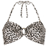 Bandeau Bikini Top Leopard, Black
