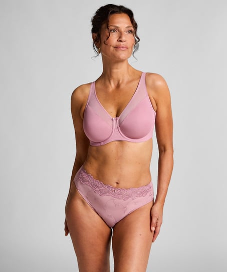 Nina Non-Padded Underwired Minimizer Bra, Pink