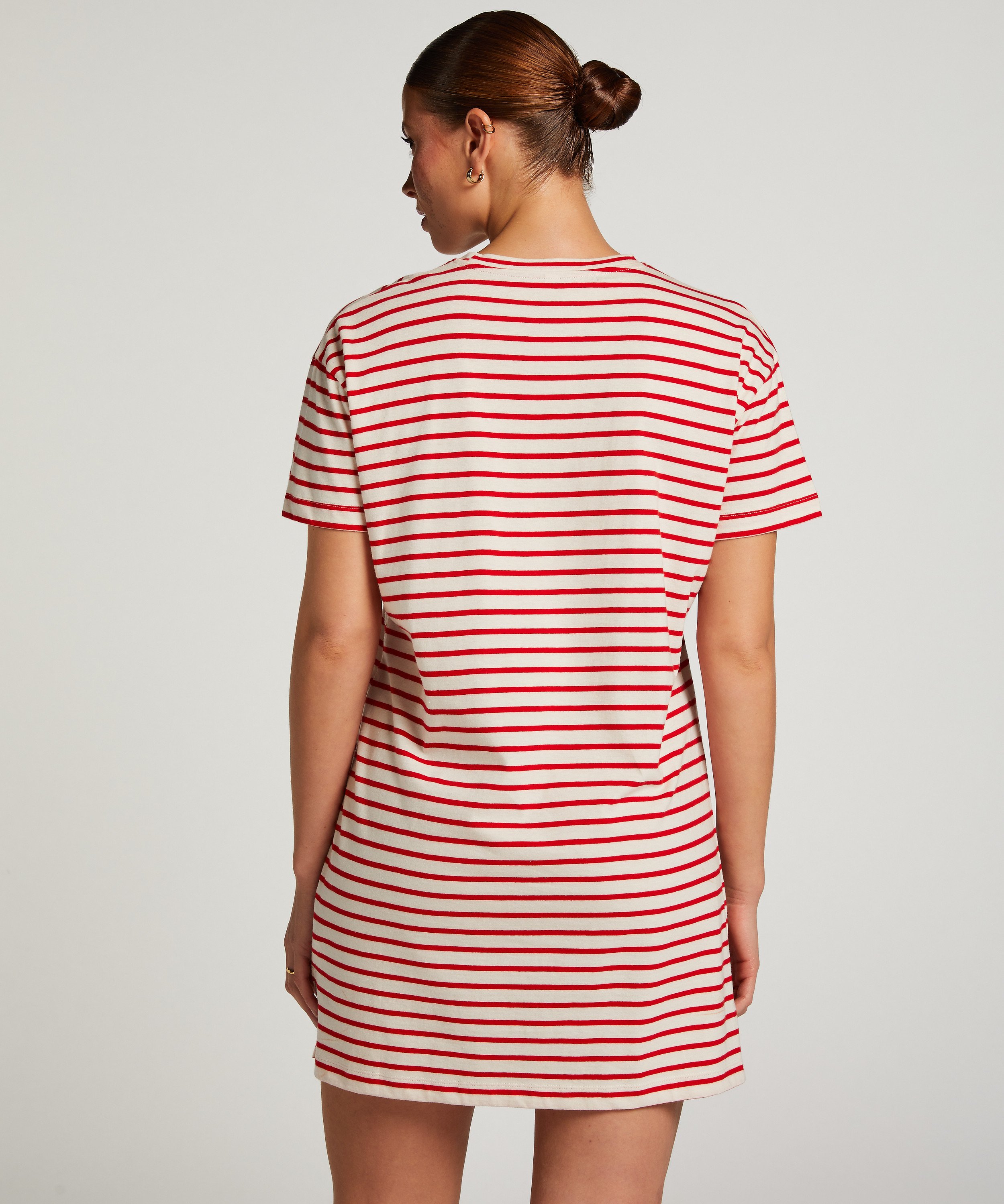 Round Neck Nightshirt, Red, main