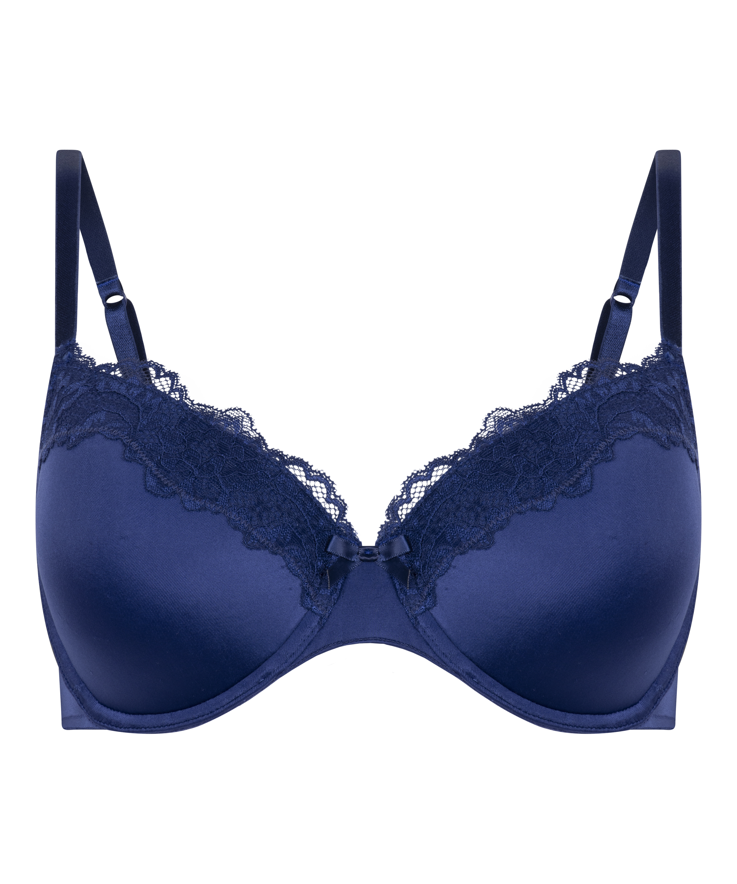 Lace & Shine Padded Underwired Bra, Blue, main