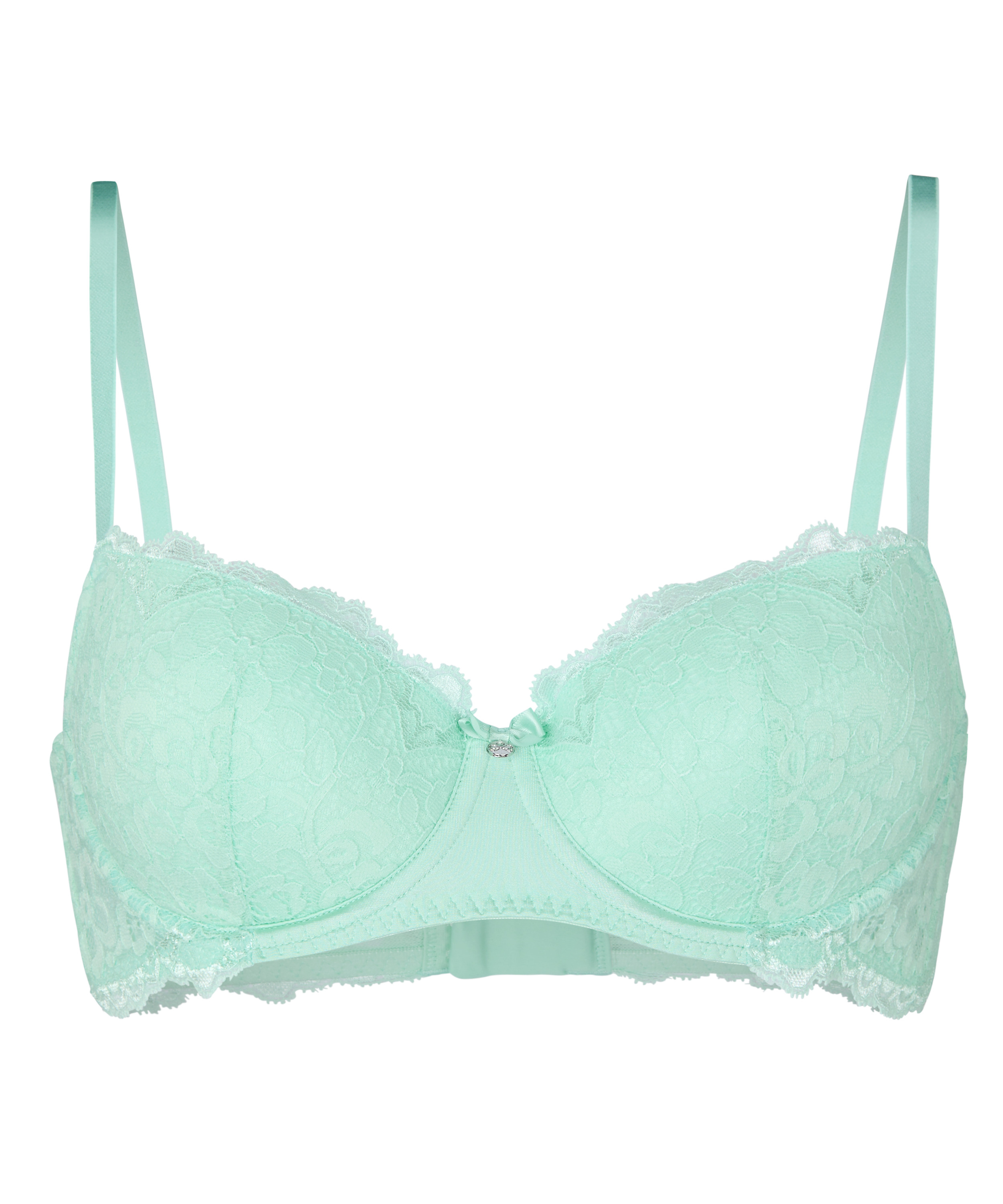 Marine Padded Underwired Bra, Green, main