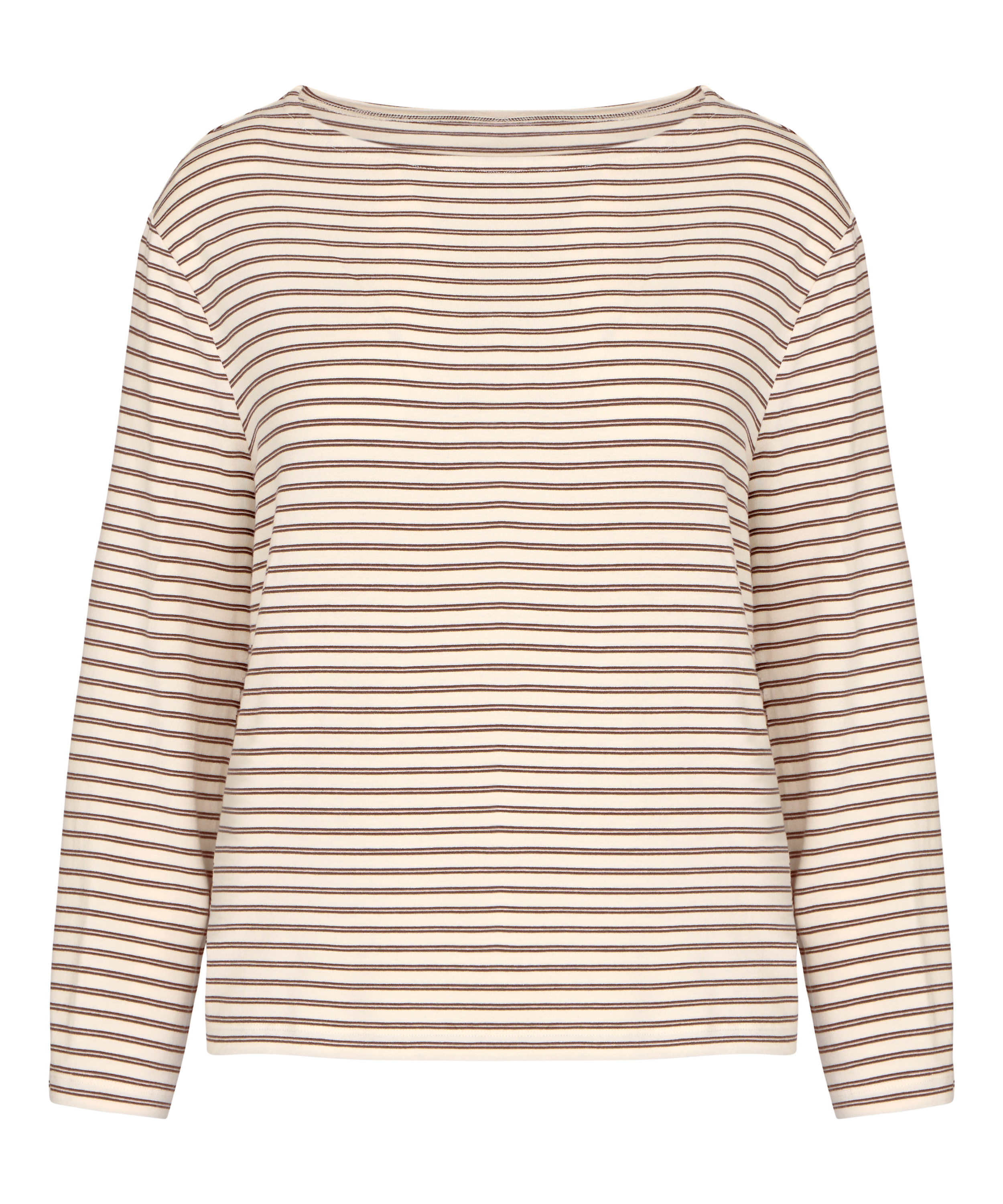 Striped Pyjama Top, White, main