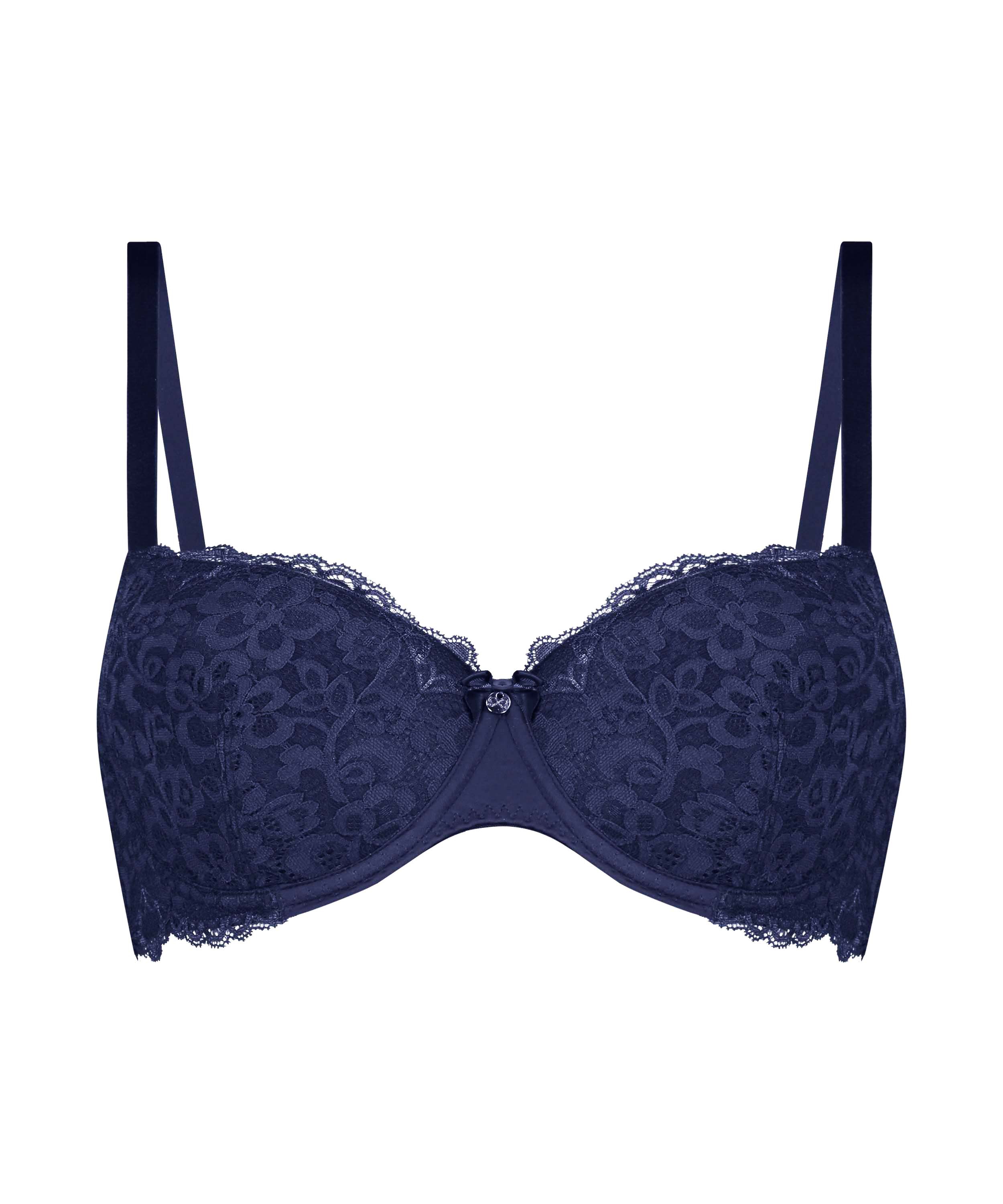 Marine Padded Underwired Bra, Blue, main