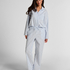 Pant Cotton Stripe Heart, Blue