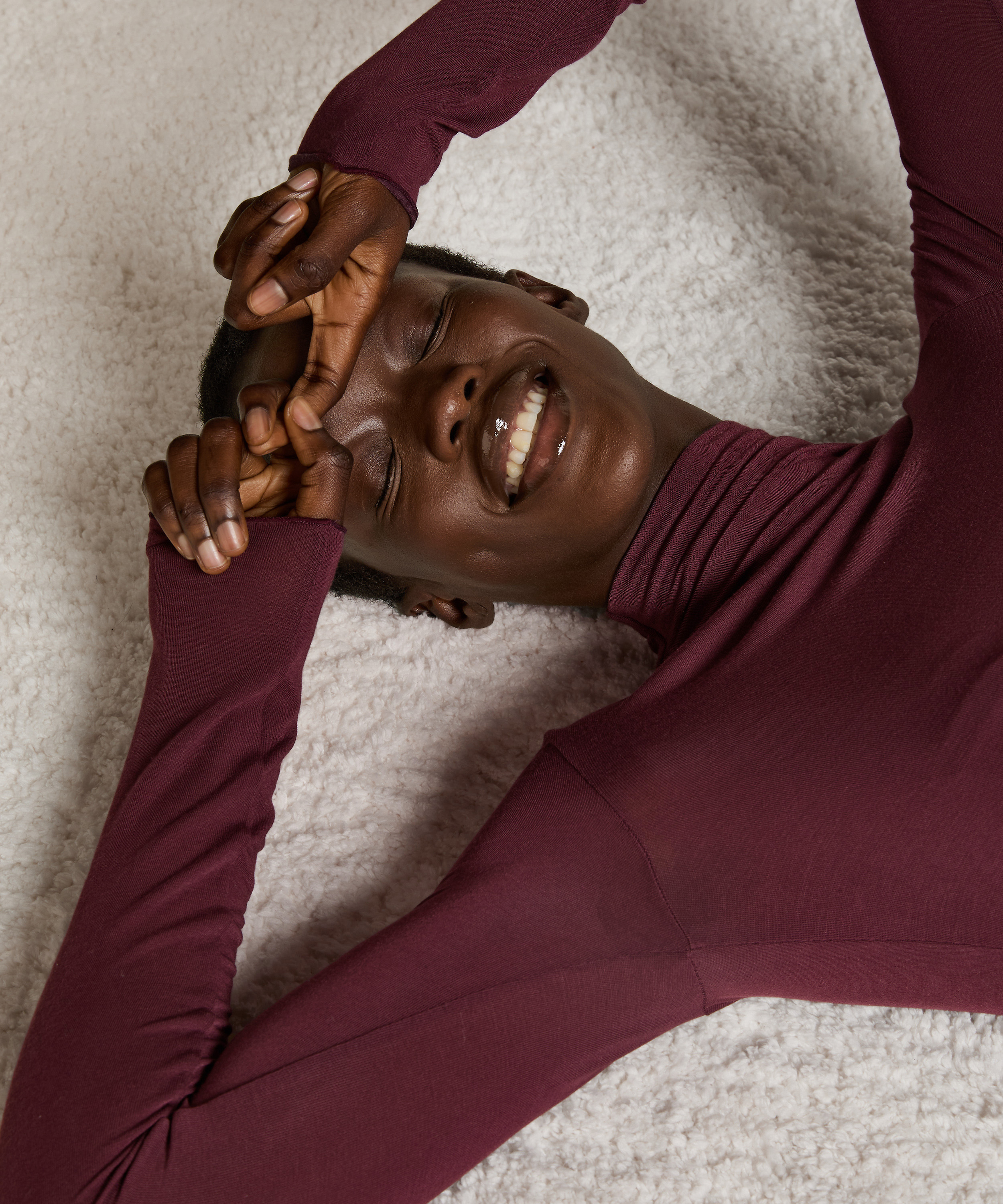super soft Turtleneck Shirt with Cashmere, Purple, main