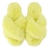Fake Fur Slippers, Yellow