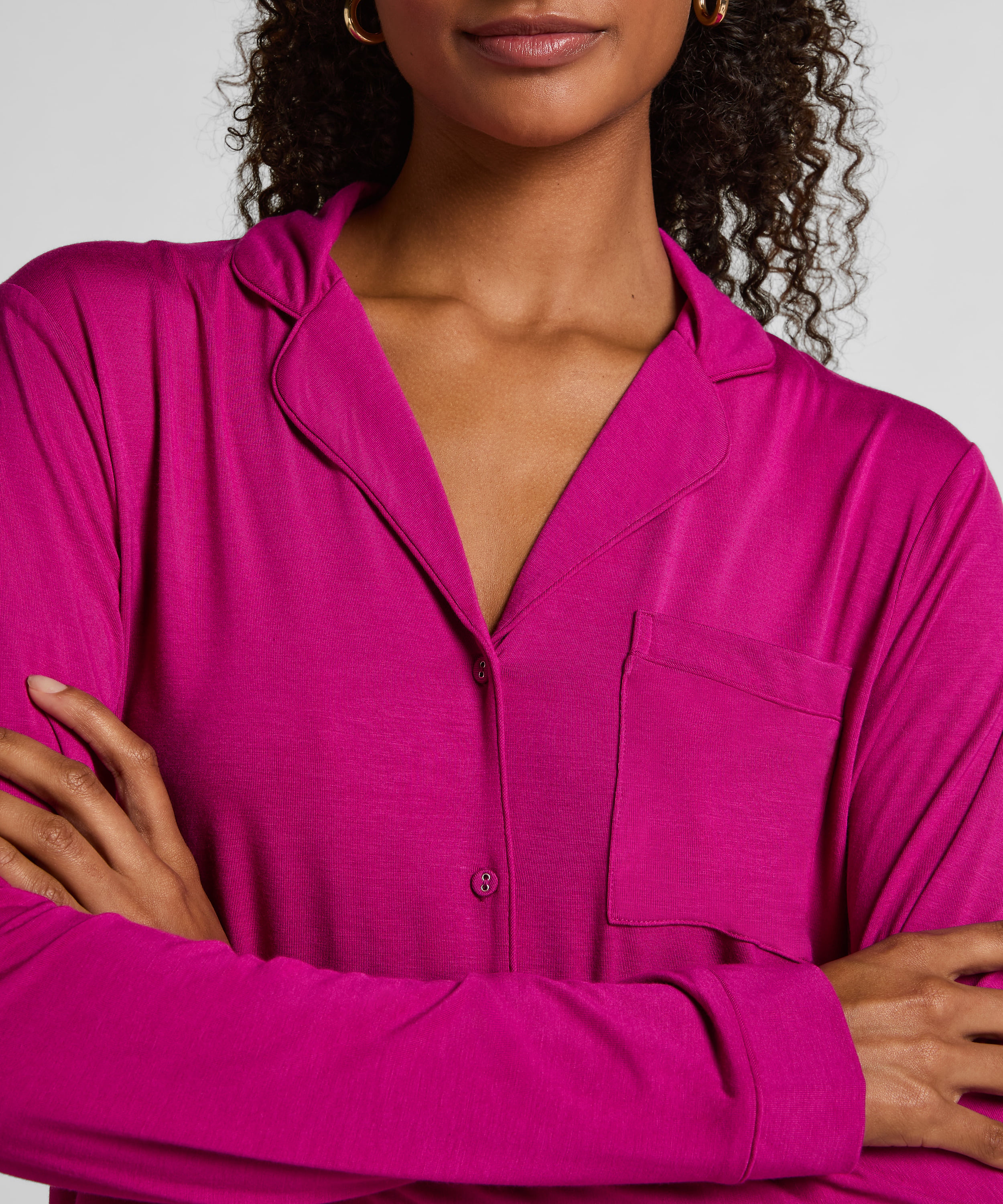 Essential Jersey Long-Sleeved Jacket, Pink, main
