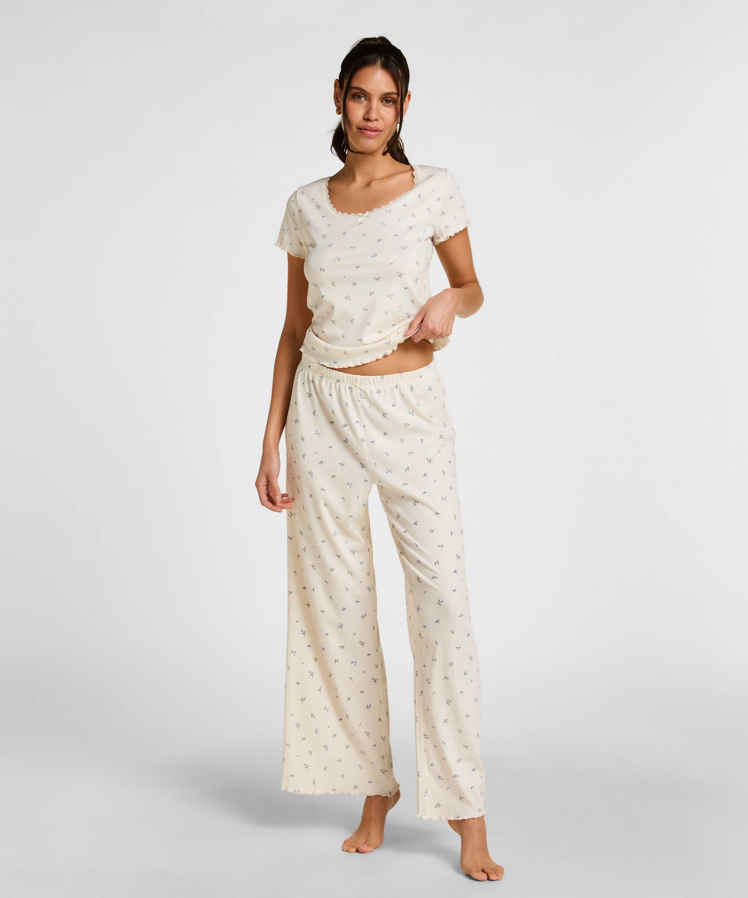 Daisy Pyjama Pant, White