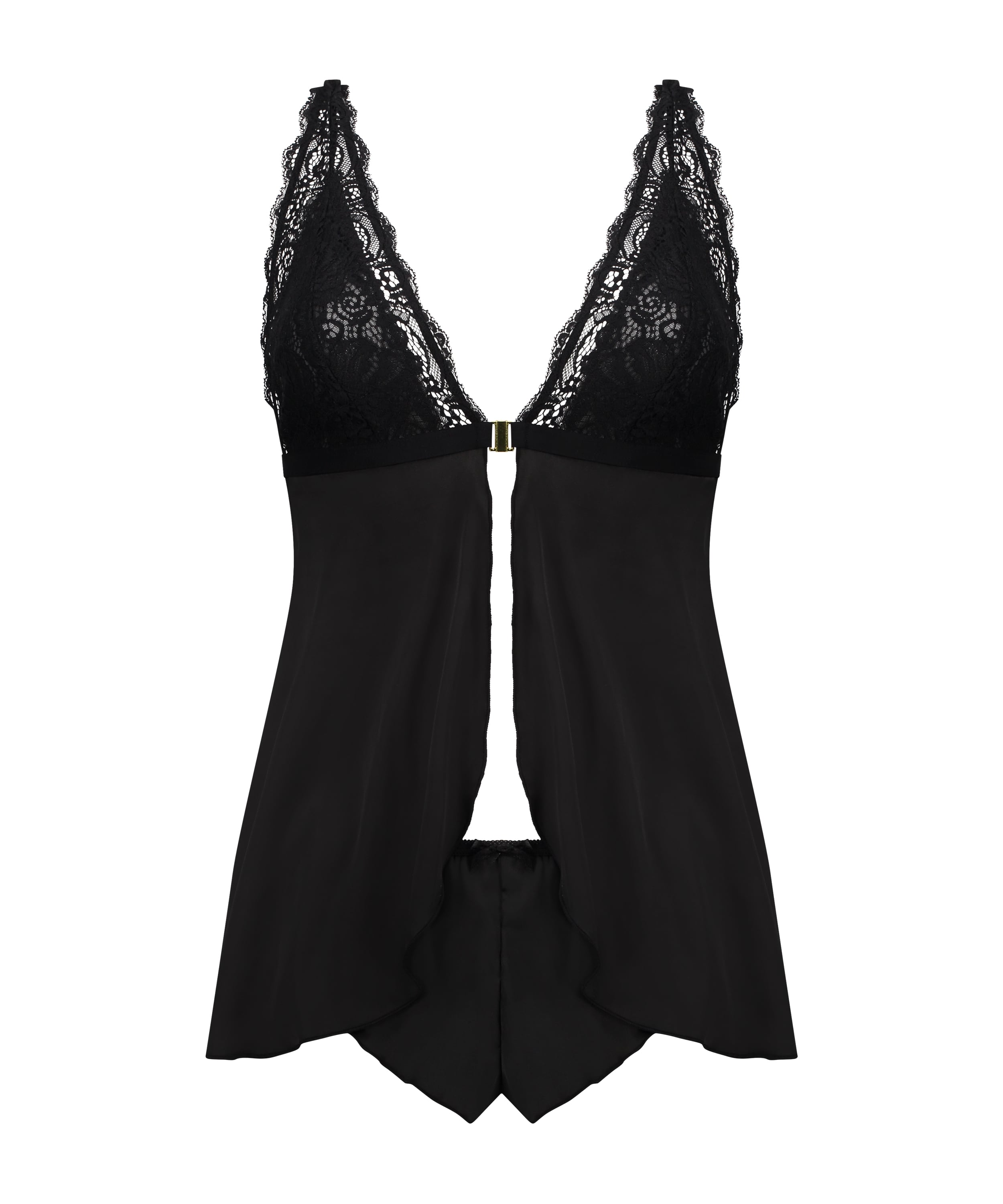 Mariah Satin Babydoll, Black, main