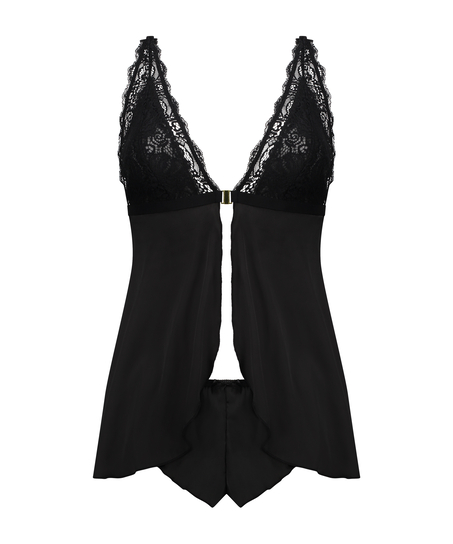 Mariah Satin Babydoll, Black