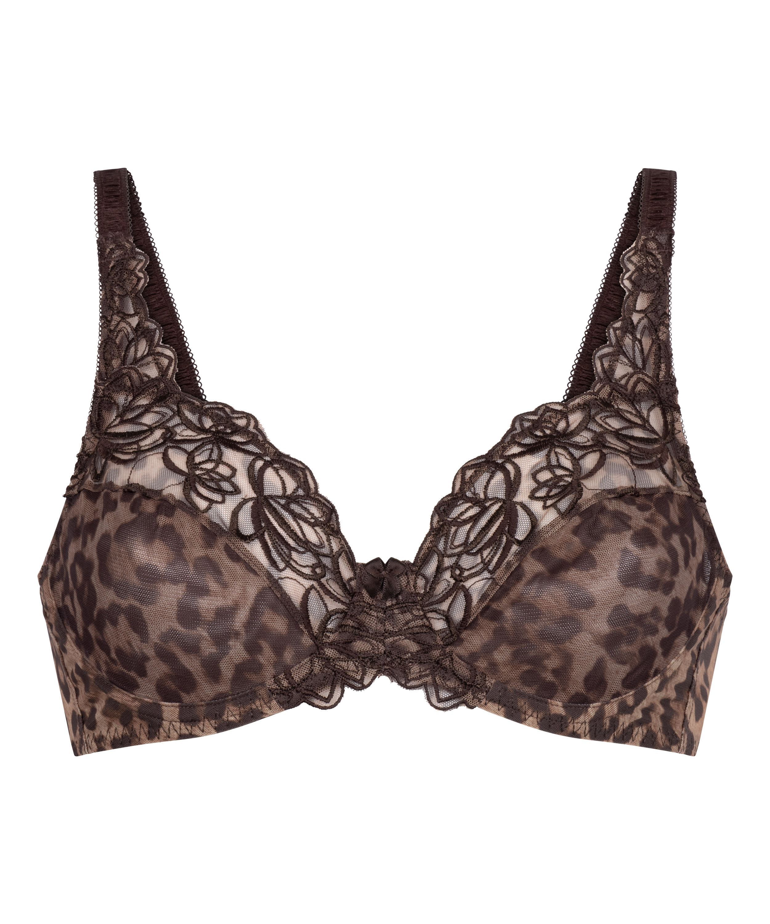 Diva Non-Padded Underwired Bra, Brown, main