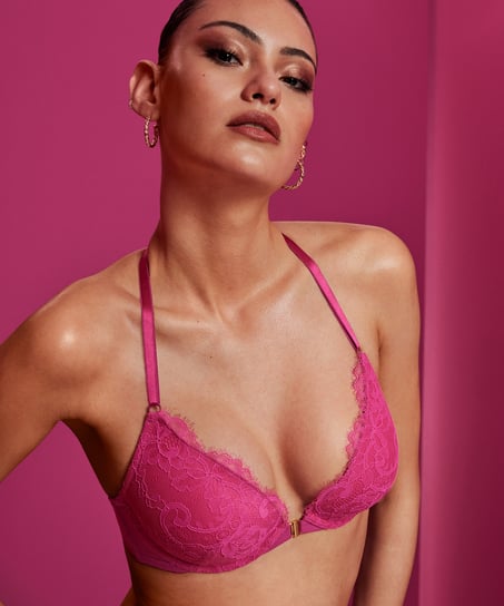 Saffron Padded Underwired Push-Up Bra, Pink