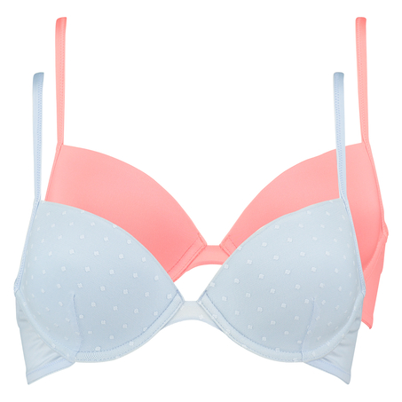 2-Pack Padded Underwired Bra, Blue
