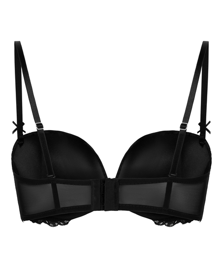 Posie Padded Underwired Strapless Maximizer Bra, Black