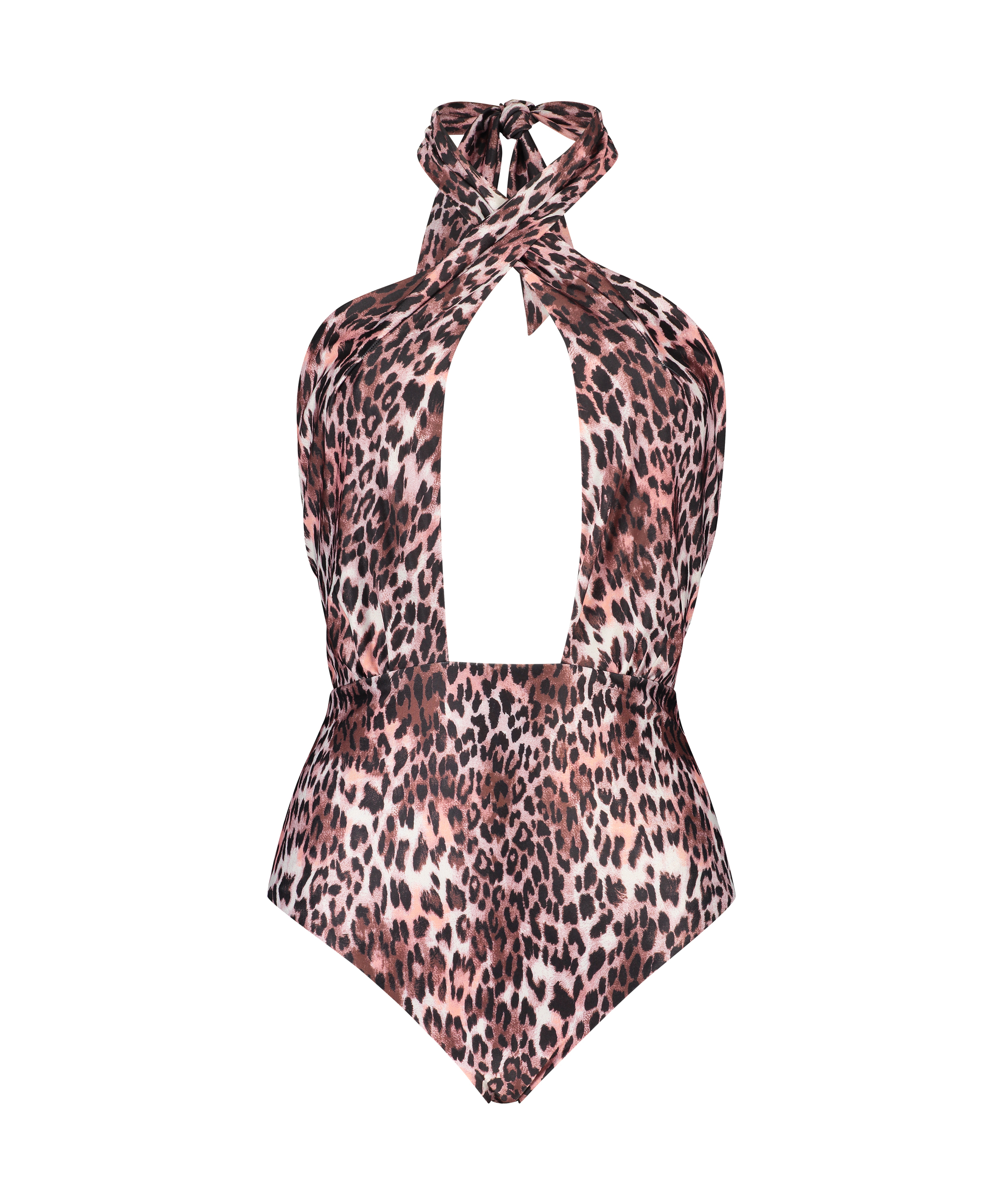 Leopard swimsuit, Brown, main