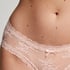 Floral Mesh V-shaped Brazilian Knickers, Pink