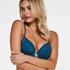 Maya Padded Underwired Maximizer Bra, Blue