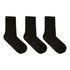 3-Pack Cotton Crew Socks, Black