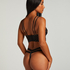 Athena Open Crotch Thong, Black