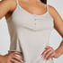 Pyjama Cami Striped Henley, Gray