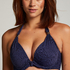 Kai Padded Underwired Bikini top Cup E +, Blue