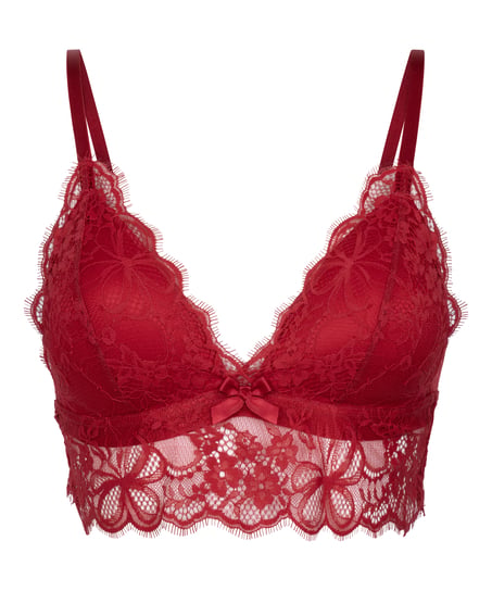 Marianna Triangle Bralette, Red