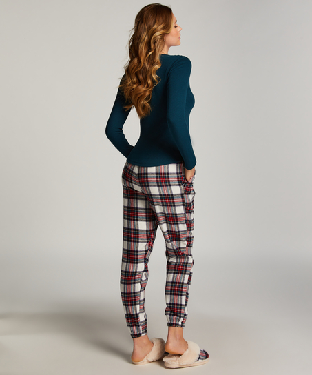 Flannel Pyjama Pants, White