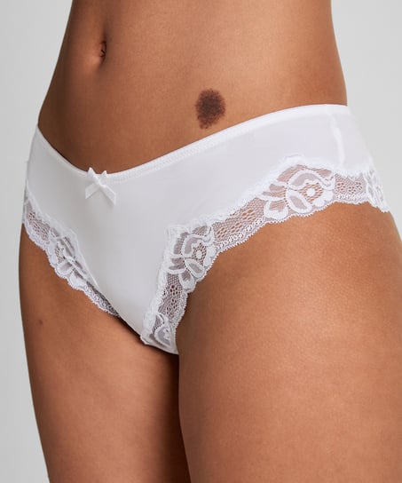 Secret Lace Brief, White