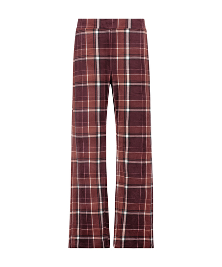Tall Velours Pyjama Bottoms, Red