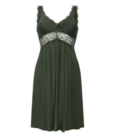 Nora Lace Slip Dress, Green
