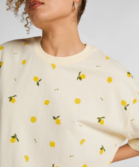 Round Neck Nightshirt, White