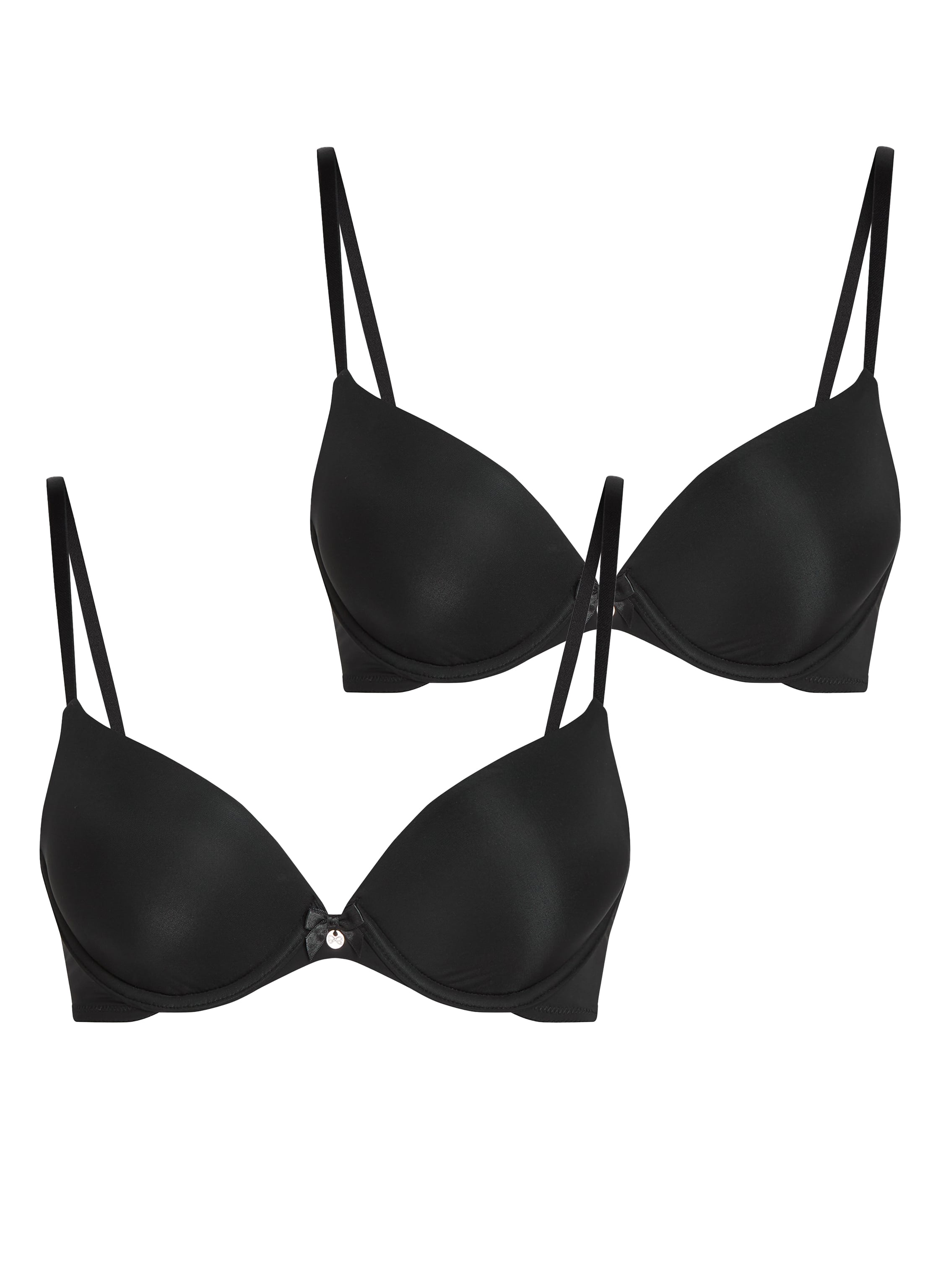 2-Pack Padded Underwired Bra, Black, main