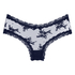 V-shaped Brazilian knickers mesh, Blue