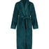 Long Fleece Bathrobe, Blue