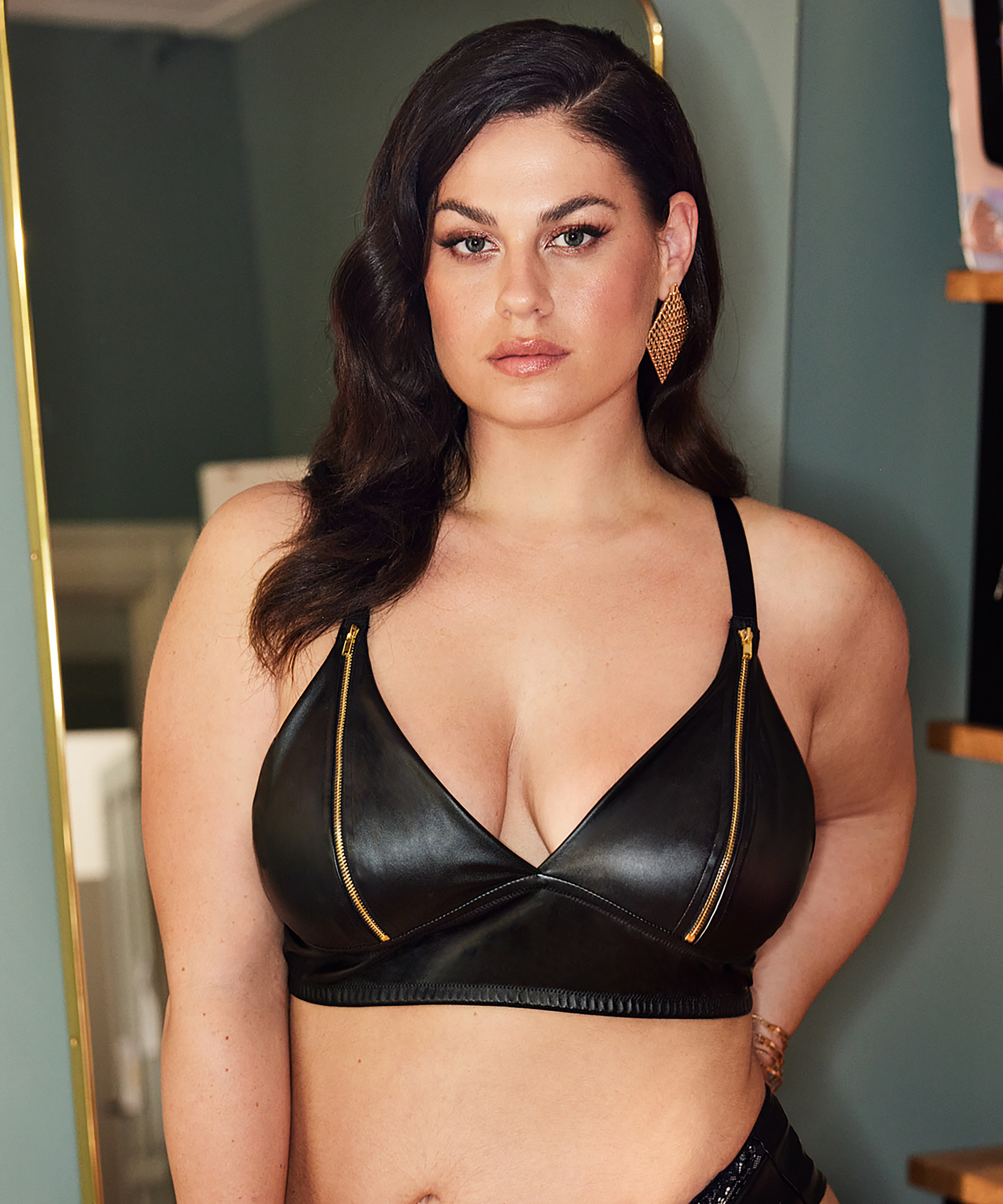 Matrix Curvy Bralette, Black, main