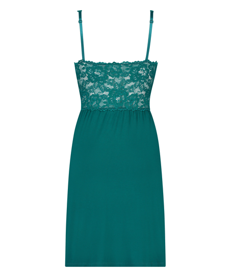 Modal Lace Slip Dress, Green