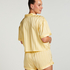 Satin Short-Sleeved Jacket, Yellow