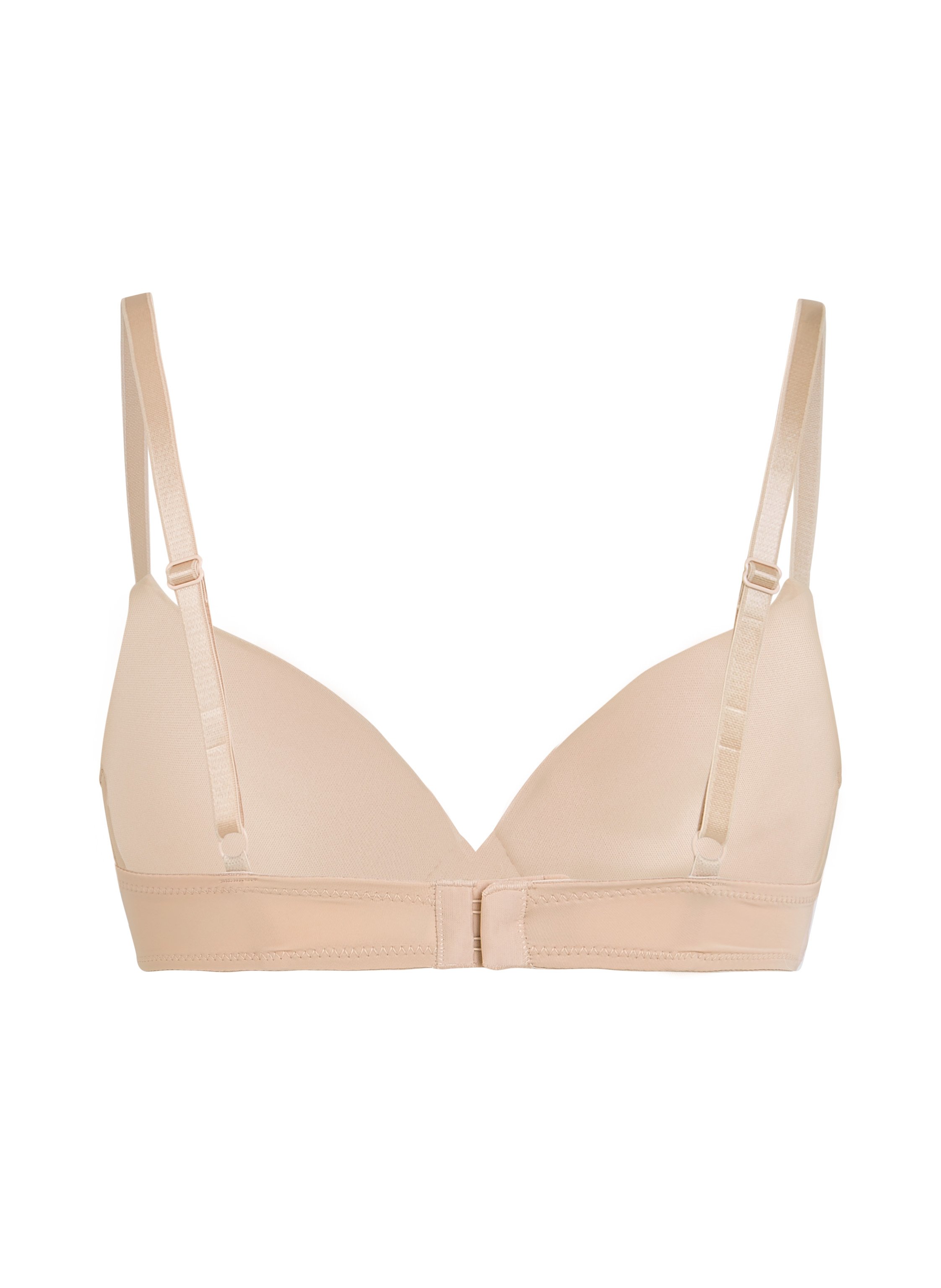 Plunge Padded Underwired Bra, Beige, main